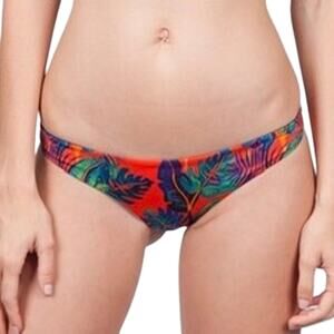 L*Space Liberty Palm Tropical Cheeky Emma Swim Bottom Size Small